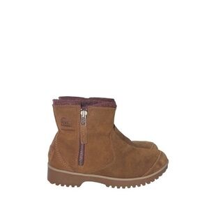 Sorel Meadow Zip Waterproof Suede Elk Lug Sole Winter Snow Boots‎ Size 7